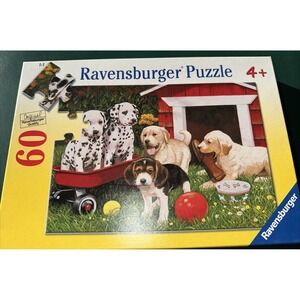 2010 Ravensburger 60~Piece Jigsaw Puzzle PUPPY PARTY 14.25x10 1/3" For Ages 4+